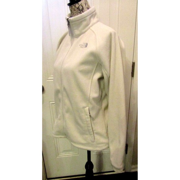 The North Face Glacier Fleece Jacket Winter White Full Zip Womens Size M - Picture 4 of 7
